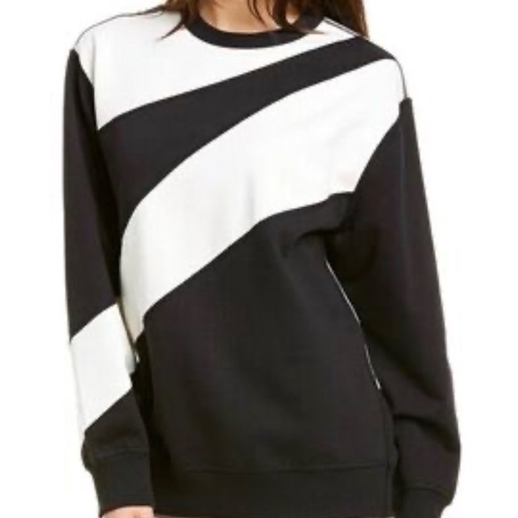 rag & bone Tops - Rag & Bone Black and White Colorblock Cotton Crewneck Sweatshirt Like New size M